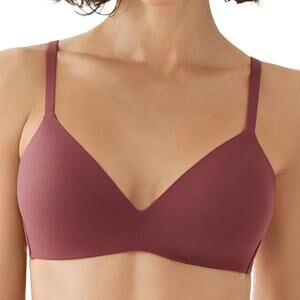Wacoal How Perfect Wire Free Medium Coverage T-Shirt Bra 32C Cordovan Burgundy